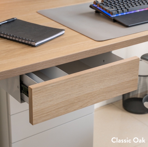 Desky Jarrah Legno Minimal Under Desk - Space Grey Steel Slim Slide-Out Storage, 11 lb Capacity