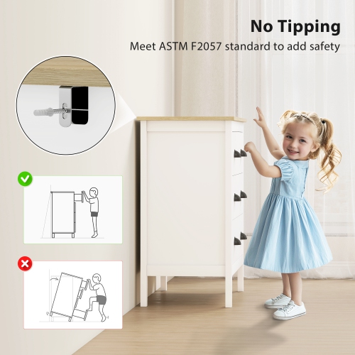 HOMCOM Dresser for Bedroom with 3 Drawers and Quiet Slides, Wide Chest of Drawers, Modern Clothes Storage Organizer for Closet, Living Room,