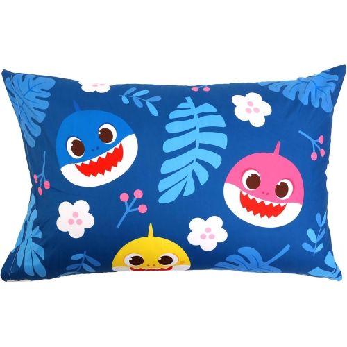 Baby Shark Twin Bedding Set – 4 Piece Kids Set with Comforter, Fitted Sheet, Flat Sheet & Pillowcase