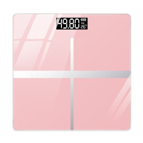 Smart Scale - Playful Cartoon Style, Accurate Measurements, Durable, Accurate Weight and Fat Scale, Digital Bathroom Scale, Rechargeable - Cross Pink