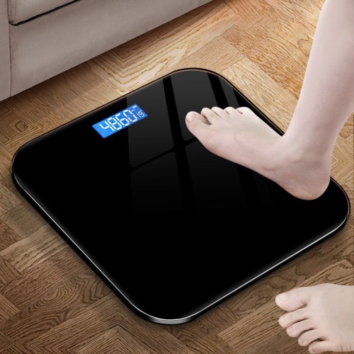 Smart Scale - Playful Cartoon Style, Accurate Measurements, Durable, Accurate Weight and Fat Scale, Digital Bathroom Scale, Rechargeable - Pure Black