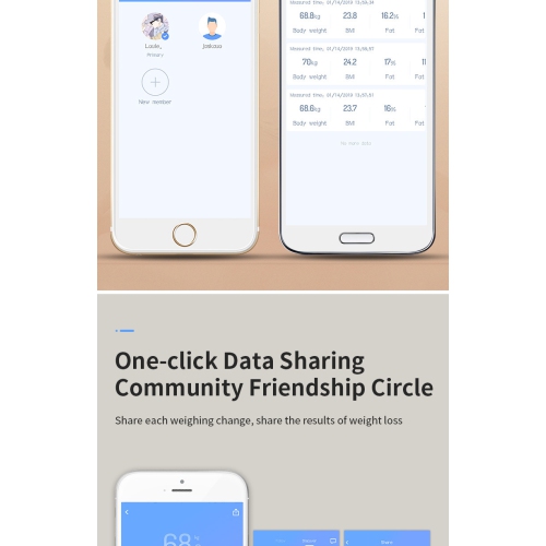 Pèse-personne professionnel - Analyse multiindicateurs, grand écran LED, mesure précise noir