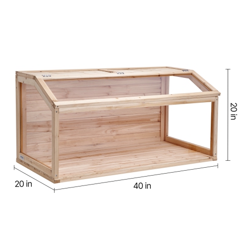 VEVOR 40 x 20 x 20in Wooden Hamster Cage, 270° Viewing Hamster Habitat,Dwarf Hamster Cages with Openable Top, Ventilated Small Animal Cage, Pet Mouse