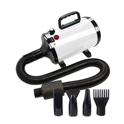 2800W Dog Hair Dryer - Adjustable Speed & Temperature Dog & Cat Dryer, Quiet Blower with Cool & Hot Air, Lightweight & Portable, Ideal for Home and