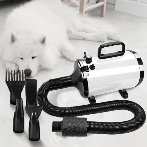 2800W Dog Hair Dryer - Adjustable Speed & Temperature Dog & Cat Dryer, Quiet Blower with Cool & Hot Air, Lightweight & Portable, Ideal for Home and