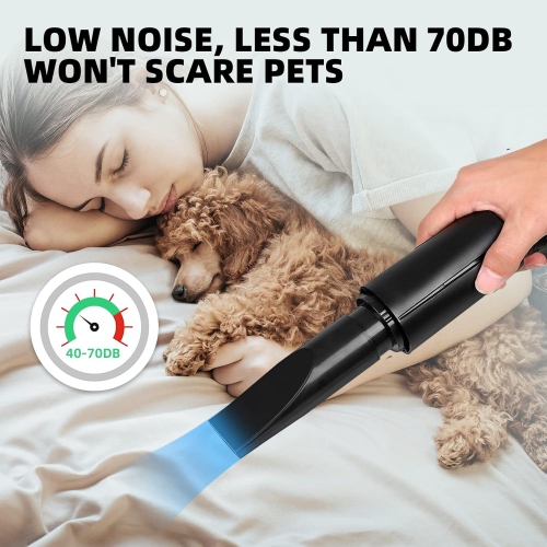 Pet Hair Dryer 2200W Dog Hair Dryer Stepless Speed Adjustable Pet Grooming Hair Dryer with 4 Different Nozzles and Retractable Hose Low Noise