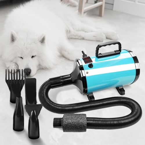 2800 W de sèche-cheveux pour chiens de chat, séchage efficace, vitesse et température du vent réglables, tuyau réglable à 4 prises d'air, facile