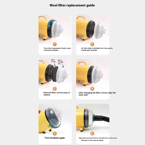 Blowing and suction hair dryer, large air volume pet hair hair dryer, high power water blower with vacuum cleaner, suitable for hairdressing and