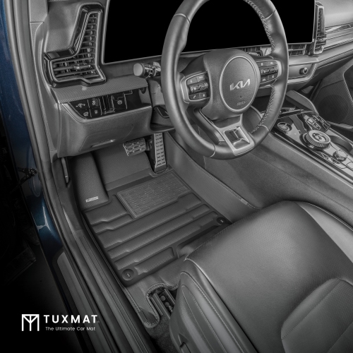 TuxMat - For Kia Sportage Gas 2026 Models - Custom Car Mats - Maximum Coverage, All Weather, Laser Measured - This Full Set Includes 1st and 2nd Rows