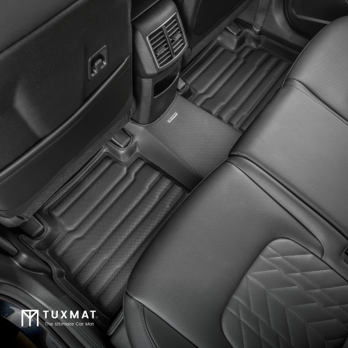 TuxMat - For Kia Sportage Gas 2026 Models - Custom Car Mats - Maximum Coverage, All Weather, Laser Measured - This Full Set Includes 1st and 2nd Rows