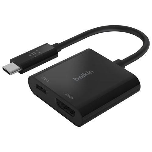 Refurbished Belkin 2-In-1 USB-C to HDMI & Charge Adapter AVC002BTBK