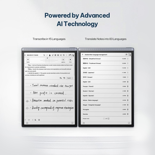iFLYTEK AINOTE Air 2 Bundle - Black Folio Case, 8.2-inch AI Note-Taking Tablet Writing Paper Tablets, Digital Notebook with Pen, Voice-to-Text