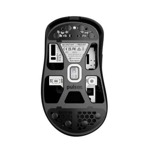 Pulsar Xlite Mini CRAZYLIGHT Wireless Gaming Mouse 41g Ultra-Lightweight, 8K Polling Rate, for FPS & Esports, Includes 8K Dongle, Jet Black