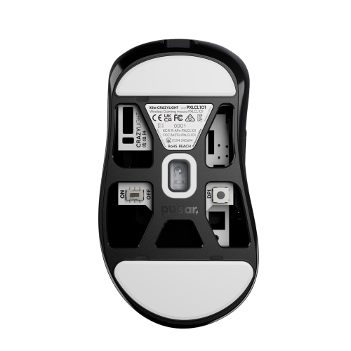 Pulsar Xlite Mini CRAZYLIGHT Wireless Gaming Mouse 41g Ultra-Lightweight, 8K Polling Rate, for FPS & Esports, Includes 8K Dongle, Jet Black