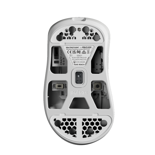 Pulsar Xlite Mini CRAZYLIGHT Wireless Gaming Mouse 41g Ultra-Lightweight, 8K Polling Rate, for FPS & Esports, Includes 8K Dongle, Uyuni White