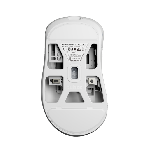 Pulsar Xlite Mini CRAZYLIGHT Wireless Gaming Mouse 41g Ultra-Lightweight, 8K Polling Rate, for FPS & Esports, Includes 8K Dongle, Uyuni White