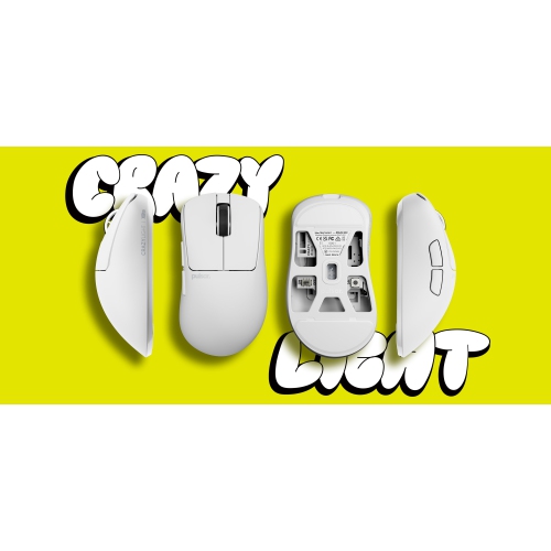 Pulsar Xlite Mini CRAZYLIGHT Wireless Gaming Mouse 41g Ultra-Lightweight, 8K Polling Rate, for FPS & Esports, Includes 8K Dongle, Uyuni White
