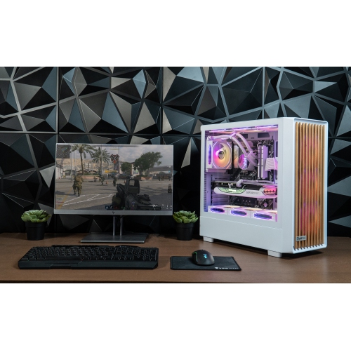 ViprTech Overlord 2.0 Wood Gaming PC - AMD Ryzen 7 5700X, RTX 5070 12GB, 32GB DDR4, 2TB SSD, 800W Gold, VR-Ready, RGB Keyboard Mouse, Desktop