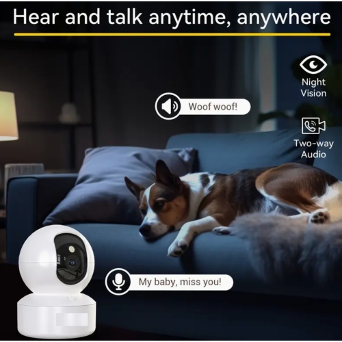 4PCS. 5g/2.4ghz WiFi smart camera, High-definition indoor safety monitor, special safety camera for baby/pets, 360° panoramic surveillance video,