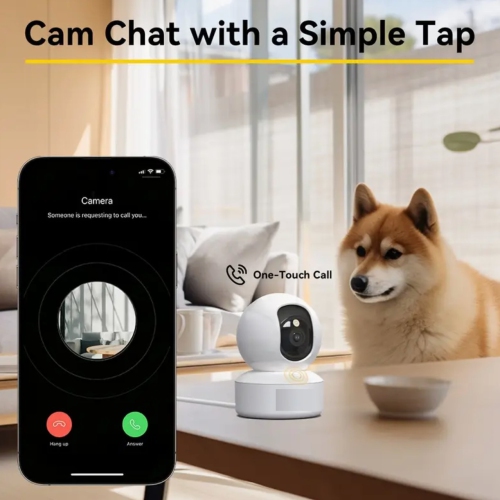 4PCS. 5g/2.4ghz WiFi smart camera, High-definition indoor safety monitor, special safety camera for baby/pets, 360° panoramic surveillance video,
