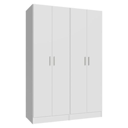 MADESA  Kitchen Pantry Set Storage Cabinet 4 Doors 8 Utility Shelves 47"l Wooden Organization Unit for Kitchen 6 Adjustable Shelves Anti Tipping -