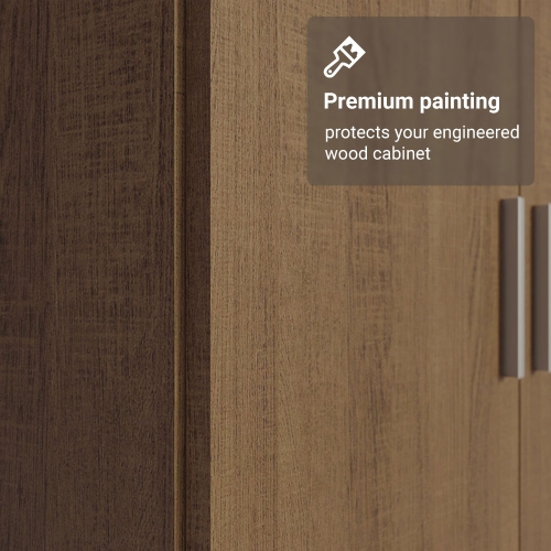 Madesa Garage Storage Cabinet Set 4 Doors 8 Utility Shelves 47"L Wooden Organization Unit for Garage and Tools 6 Adjustable Shelves Anti Tipping -