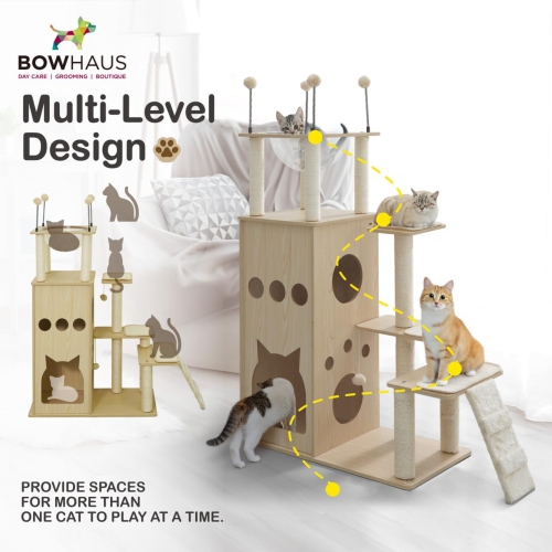 CAPHAUS 53-Inch Multi-Level Cat Tree