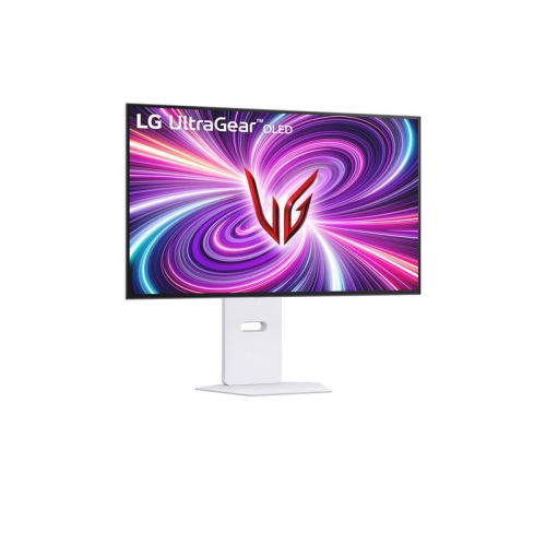 LG UltraGear 32" 4K UHD 3840x2160 OLED Dual-Mode UHD 240Hz / FHD 480Hz 0.03ms Height Adjustable 2x HDMI 2.1 1x DisplayPort 1.4 Gaming Monitor, White