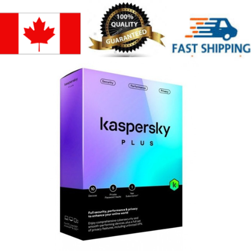 KASPERSKY  Plus 1-Device 1-Year With Unlimited Vpn Bil PC/mac/android, English/french (Bilingual)