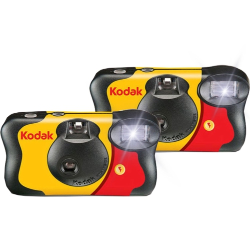 Kodak FunSaver Disposable Camera 800 ISO 35mm with Flash 27 Exposures Plus 100% Silicone Wrist Band and a Microfiber Cleaning Cloth