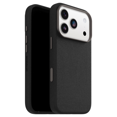 Étui en cuir de cactus Symmetry MagSafe d'OtterBox avec contrôle caméra iPhone 17 Pro Noir cendré