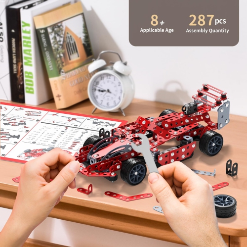 Model Car Kit DIY Building STEM Projects Toys for Kids Boys Girls Ages 8-12-16, Assembly Science Kit Model Car Birthday Gift Toys for Kids Boys 8 9