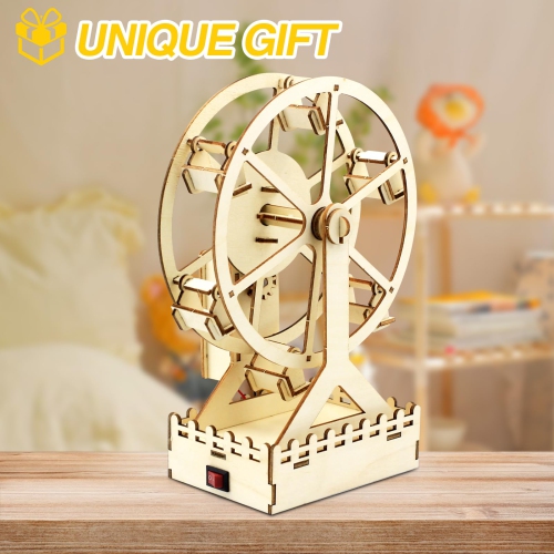 Trousses STIM 4 en 1, trousses scientifiques pour enfants de 8 à 10 à 12 ans, jouets de construction en bois, projets STIM, casse-tête 3D, cadeau