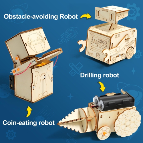 STEM Robotics Science Kits for Kids Age 8-12 8-10, Boy Crafts Robot Building Kit 8-10, STEM Toys for Boys Gifts Age 8 9 10 12 13 14 Year Old