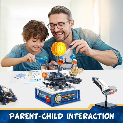 Ensemble de blocs de construction Solar System pour garçons enfants, 758 blocs de construction Exploration spatiale, cadeaux gentils pour garçons 8 9