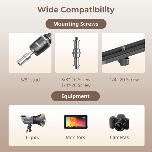 Support de caméra Friction Magic Arm de SmallRig avec super pince et plateforme de caméra, Studio Space Saver, support robuste pour lampes, appareils