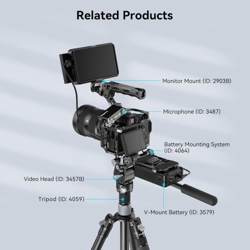 SmallRig A7 III / A7R III Camera Cage Kit for Sony Alpha 7 III/Alpha 7R III, Full Cage with Top Handle for ARRI and Cable Clamp, Built-in Cold Shoe