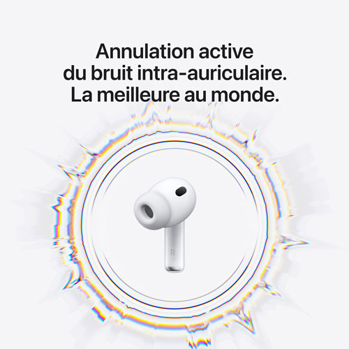 Écouteurs boutons 100 % sans fil à suppression du bruit AirPods Pro 3 d'Apple avec étui de chargement MagSafe