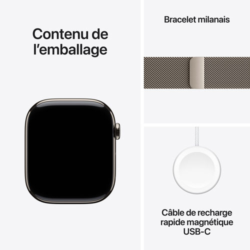 Apple Watch Series 11 (GPS + Cellular) 46mm Natural Titanium Case with Natural Milanese Loop