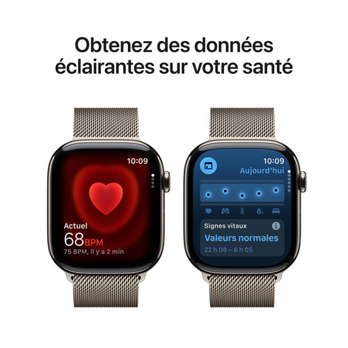 Apple Watch Series 11 (GPS + Cellular) 46mm Natural Titanium Case with Natural Milanese Loop