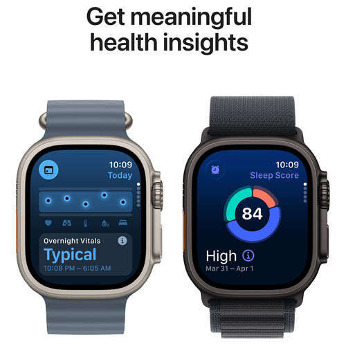 Apple Watch Ultra 3 (GPS + Cellular) 49mm Natural Titanium Case with Blue/Bright Blue Trail Loop