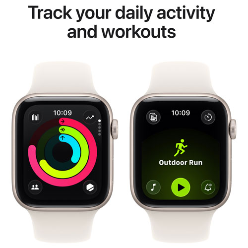 Apple Watch SE 3 (GPS + Cellular) 40mm Starlight Aluminum Case with Starlight Sport Band