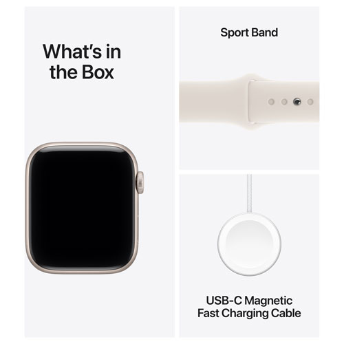 Apple Watch SE 3 (GPS + Cellular) 44mm Starlight Aluminum Case with Starlight Sport Band
