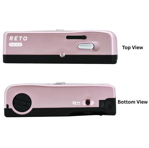 RETO PANO Reusable Film Camera 35mm Wide Lens, Panorama, Cinematic Modes, Built-in Flash Plus Fujifilm 400 Film (36 Exposure)