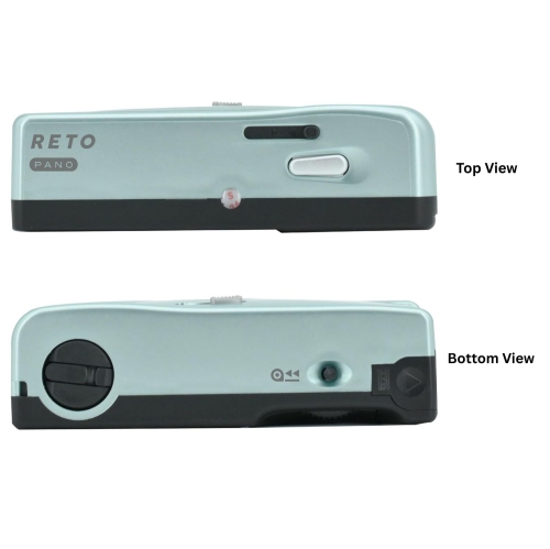 RETO PANO Reusable Film Camera 35mm Wide Lens, Panorama, Cinematic Modes, Built-in Flash Plus Fujifilm 400 Film (36 Exposure)