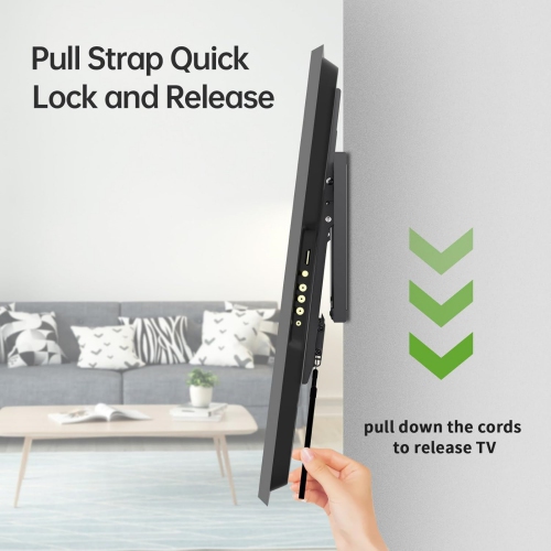 USX MOUNT Tilt TV Wall Mount for 37-82 Inch TVs up to 132 Lbs, Low Profile TV Mount, Flat Wall Mount TV Bracket, Fit 16", 18", 24" Wood Studs, Max