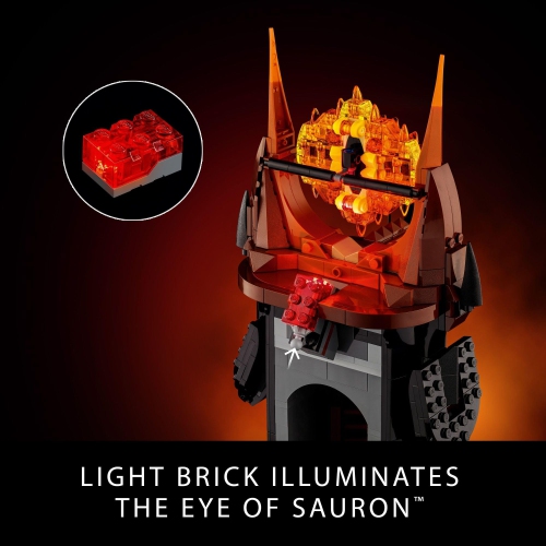 LEGO Icons Lord of The Rings Barad-dûr Building Set for Adults - Lord of The Rings Collectible for Fans - Includes 6 Minifigures - Gift for Men and