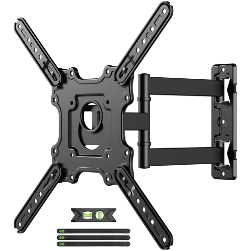 USX MOUNT Full Motion TV Wall Mount for 26-60 Inch TVs up to 77Lbs, Wall Mount TV Bracket, Single Stud Articulating TV Mount, Smooth Swivel
