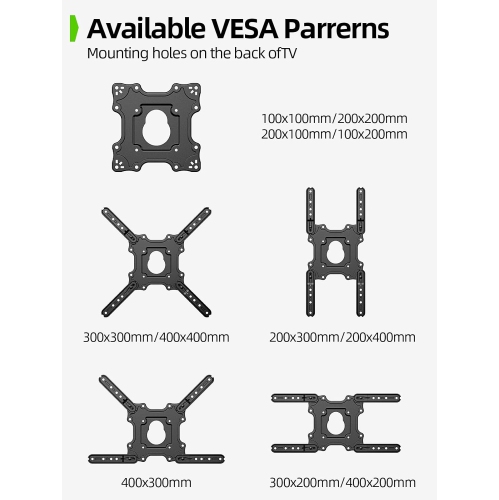 USX MOUNT Full Motion TV Wall Mount for 26-60 Inch TVs up to 77Lbs, Wall Mount TV Bracket, Single Stud Articulating TV Mount, Smooth Swivel