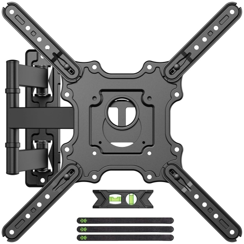 USX MOUNT Full Motion TV Wall Mount for 26-60 Inch TVs up to 77Lbs, Wall Mount TV Bracket, Single Stud Articulating TV Mount, Smooth Swivel